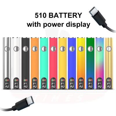 USA OEM 510 Thread Battery Pen Custom Logo Live Rosin Cartridge Smart Screen Battery Live Resin Cartridge Battery